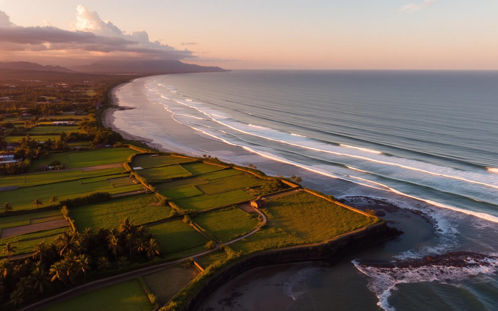 Aerial view of Canggu, Bali